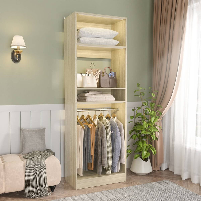 25'' Closet System with 2 Hanging Rods and Adjustable Shelves