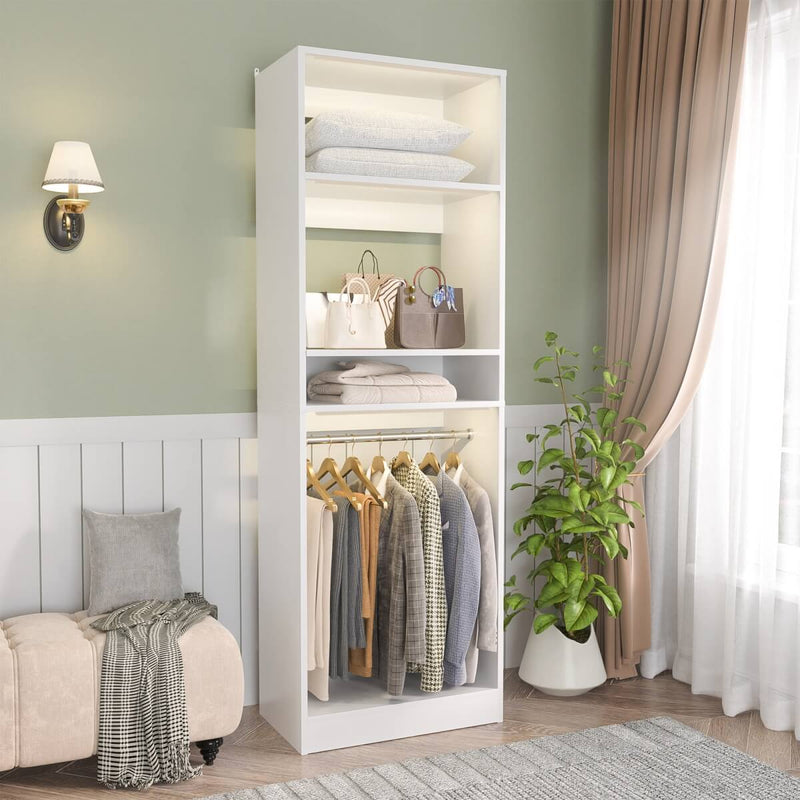 25'' Closet System with 2 Hanging Rods and Adjustable Shelves