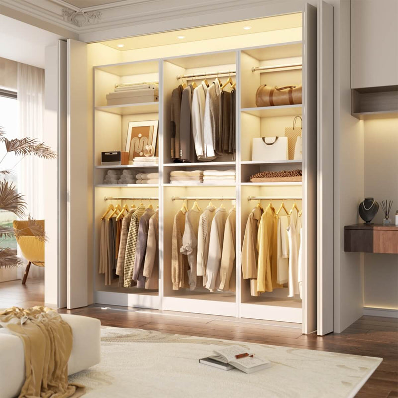 25'' Closet System with 2 Hanging Rods and Adjustable Shelves