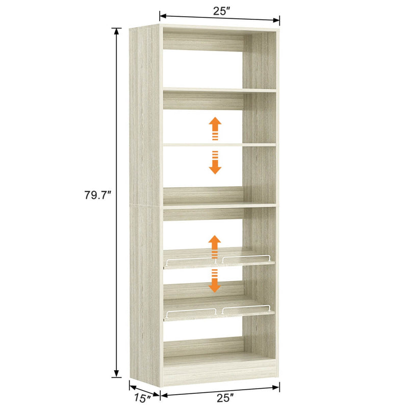 Aheaplus Freestanding Closet Shoe Organizer, Heavy Duty Walk in Closet Tower for Bedroom