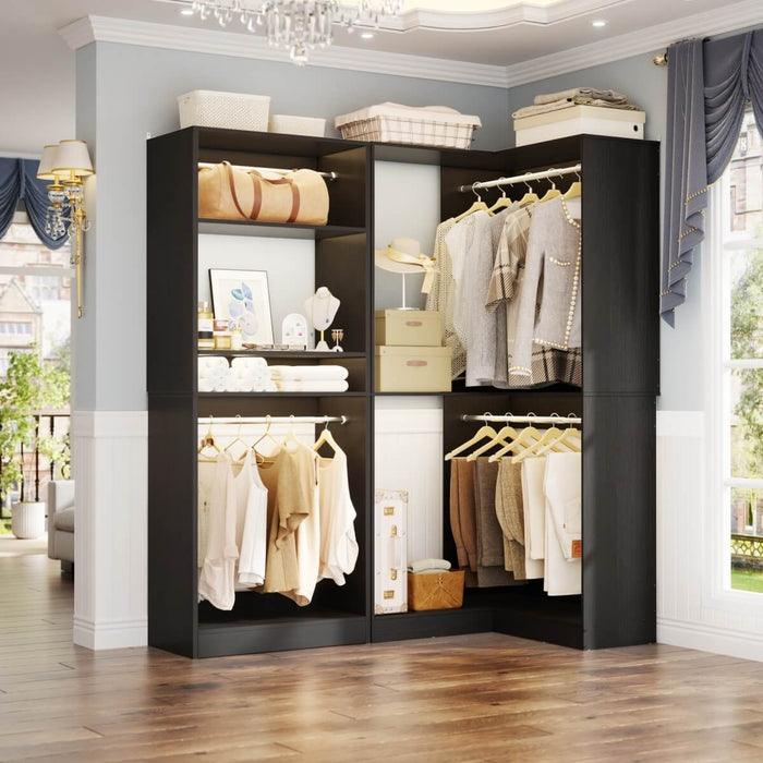 L Shape Corner Closet System 2-Piece Set, 1200 lbs Capacity, 56.5 x 31.5 inches