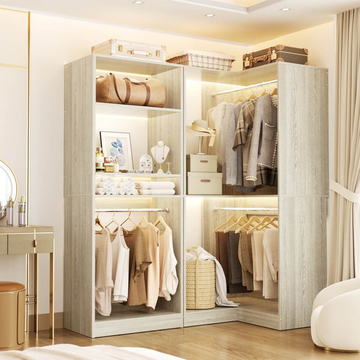 L Shape Corner Closet System 2-Piece Set, 1200 lbs Capacity, 56.5 x 31.5 inches