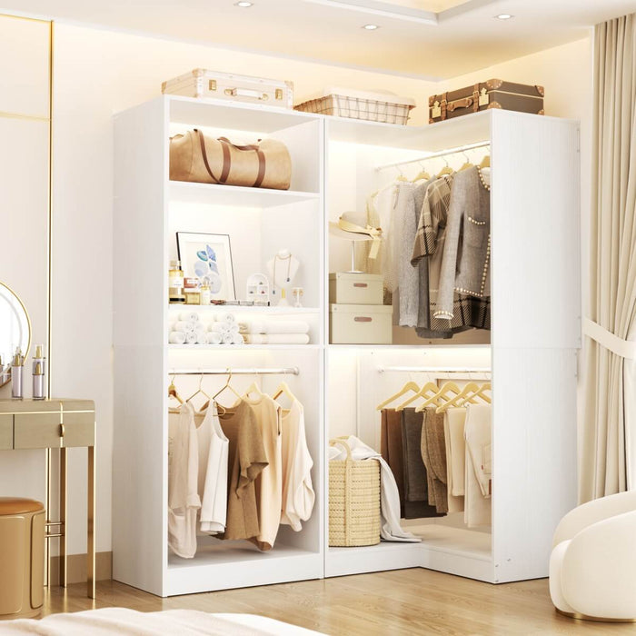 L Shape Corner Closet System 2-Piece Set, 1200 lbs Capacity, 56.5 x 31.5 inches