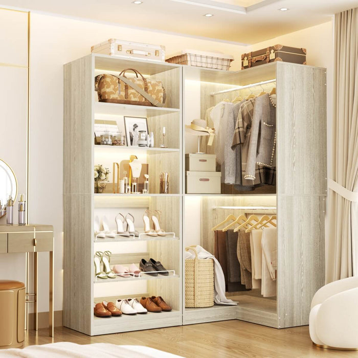 Heavy Duty Corner Closet System Set of 2, with Shoe Closet Tower