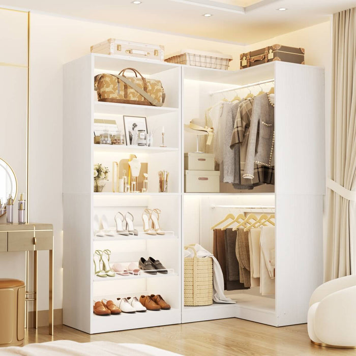 Heavy Duty Corner Closet System Set of 2, with Shoe Closet Tower